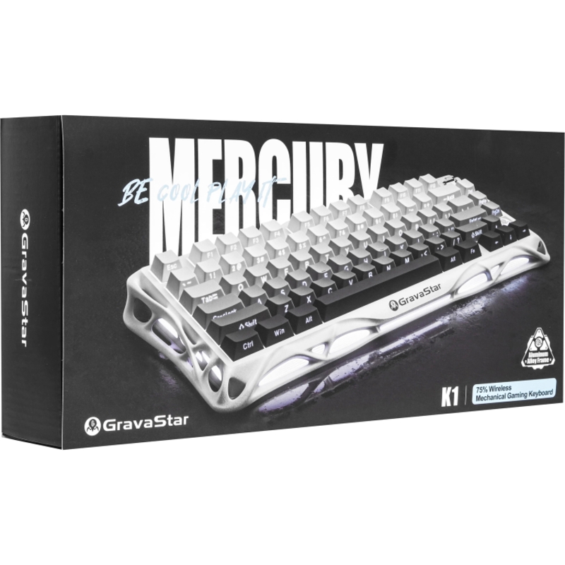 Клавиатура Gravastar Mercury K1 Gradient, беспроводное подключение, белый, фото 8