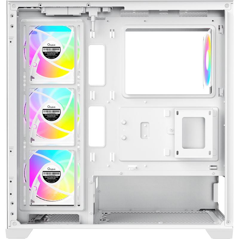 Корпус для ПК Ocypus Gamma C72 WH ARGB, Midi Tower, белый, под ATX, mATX, mITX, подсветка ARGB, фото 6
