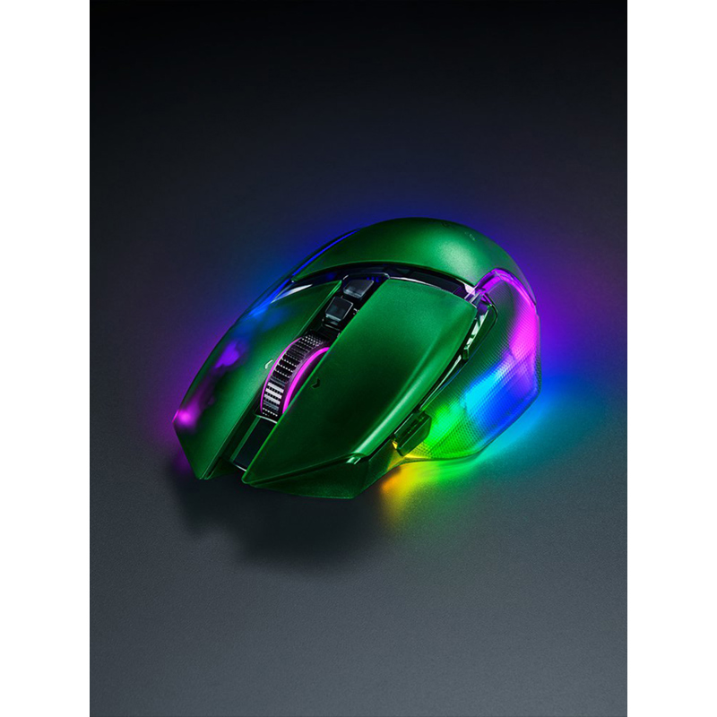 Мышь Razer Basilisk V3 Pro 35K - Phantom Green, USB-C, Bluetooth, радиоканал, 35000 dpi, зелёный, фото 10