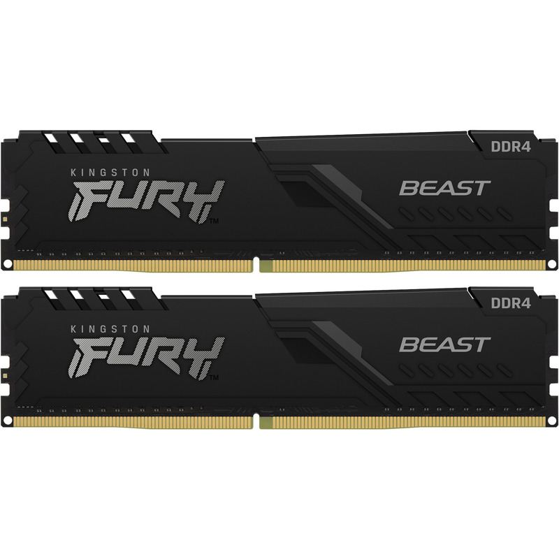 Оперативная память Kingston KF432C16BBK2/32, 32 ГБ (2x16 ГБ), DDR4, 3200 МГц, DIMM, PC4-25600, CL16