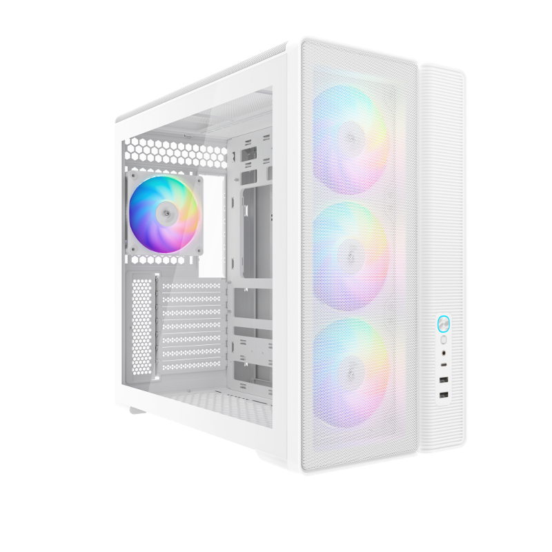 Корпус для ПК Sama S50, Midi Tower, белый, под ATX, mATX, Mini-ITX, подсветка ARGB, фото 3