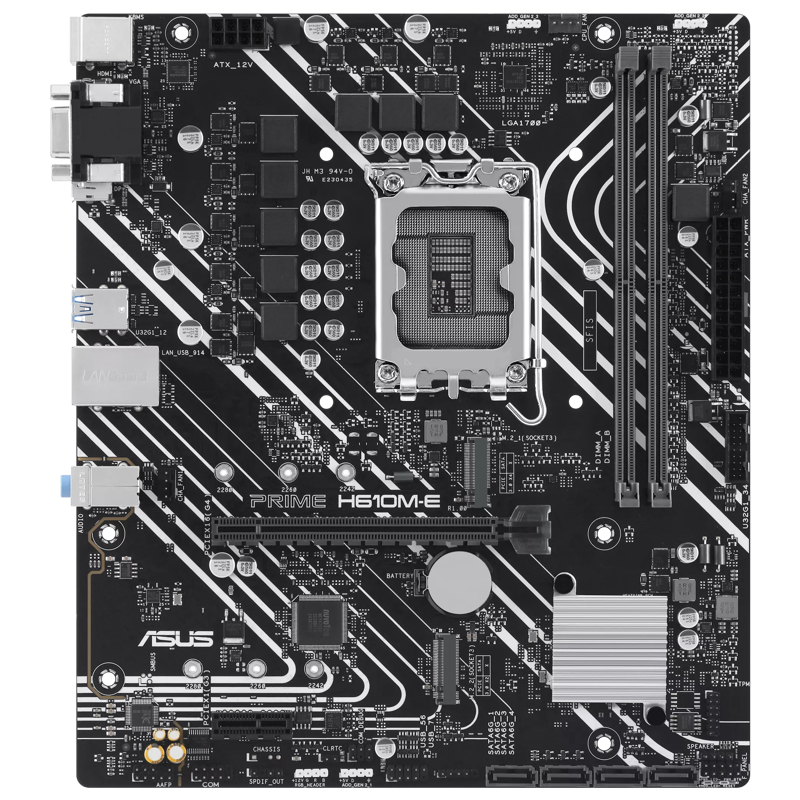 Материнская плата ASUS PRIME H610M-E-CSM, LGA1700, Intel H610, Micro-ATX, DDR5
