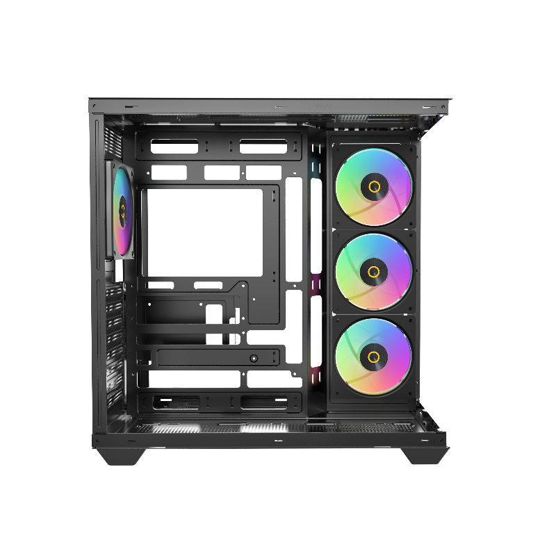 Корпус для ПК Ocypus Gamma C74 BK ARGB, Midi Tower, чёрный, под ATX, mATX, mITX, подсветка ARGB, фото 6