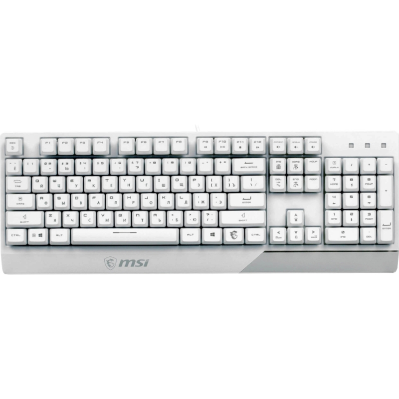 Клавиатура MSI VIGOR GK30, проводное подключение, USB-A, плунжерные, белый, подсветка, фото 10
