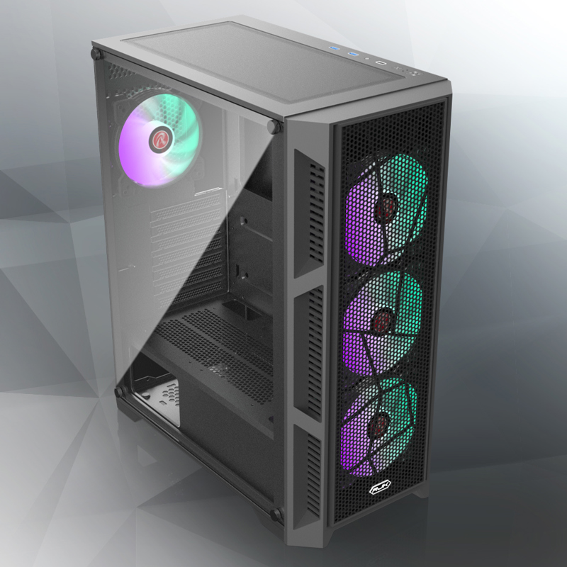 Корпус для ПК Raijintek ARCADIA III-MS4, Midi Tower, чёрный, под ATX, mATX, Mini-ITX, подсветка ARGB, фото 26
