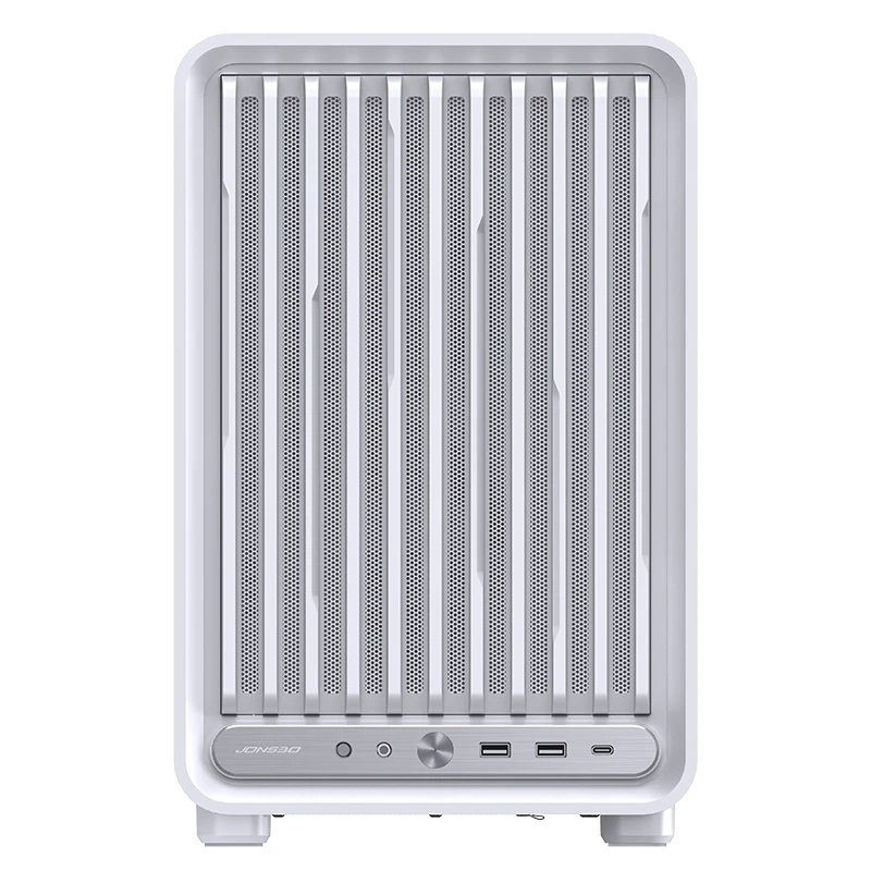 Корпус для ПК Jonsbo D33, Mini Tower, белый, под mATX, mITX, материал закалённое стекло, сталь, фото 4