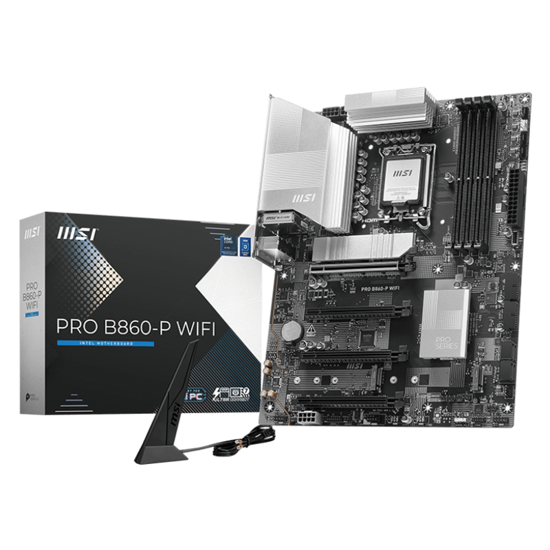 Материнская плата MSI PRO B860-P WIFI, LGA1851, Intel B860, ATX, DDR5