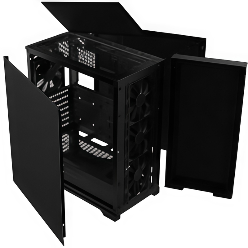 Корпус для ПК Raijintek OPORA A7, Midi Tower, чёрный, под ATX, mATX, mITX, материал сталь, фото 2