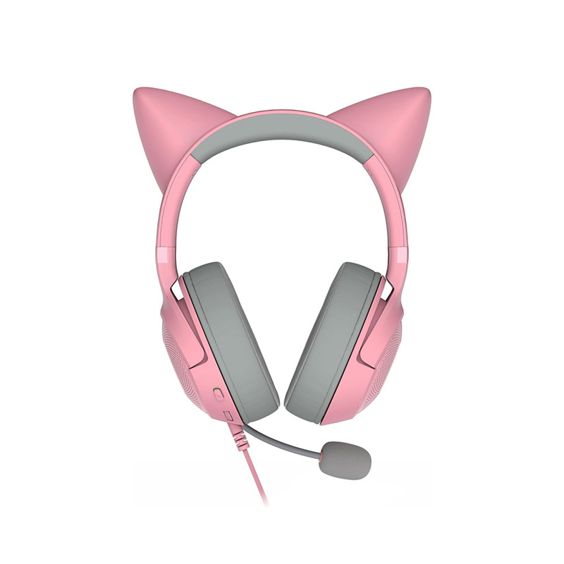 Гарнитура Razer Kraken Kitty V2 - Quartz, проводное подключение, USB Type-A, накладные, розовый, фото 6