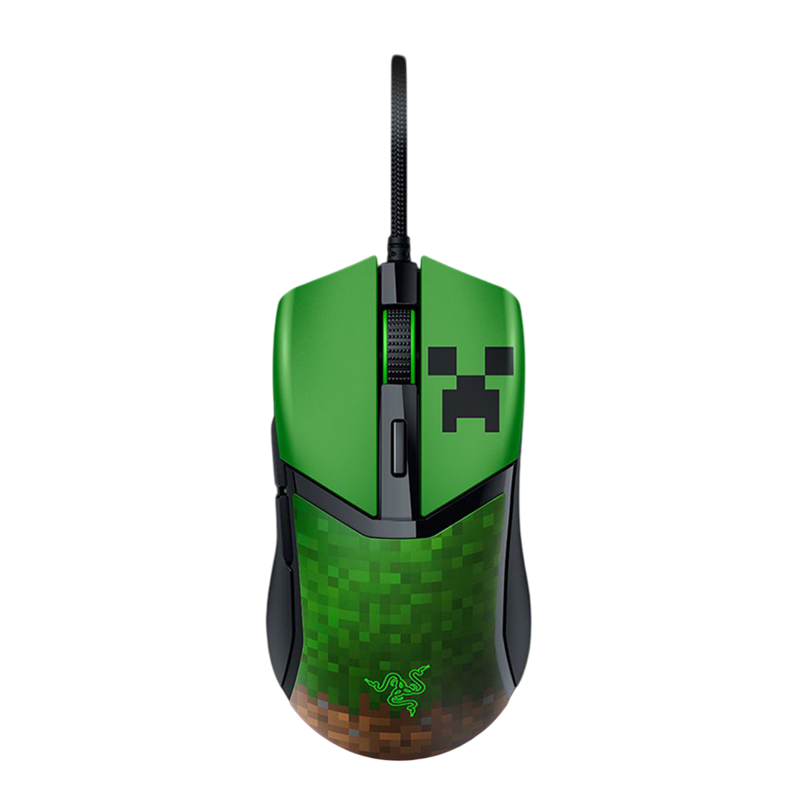 Мышь Razer Cobra - Minecraft, проводное подключение, USB-A, 8500 dpi, зелёный, подсветка