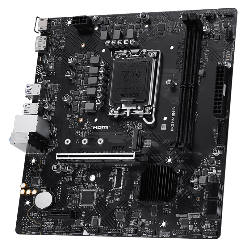 Материнская плата MSI PRO H610M-B, LGA1700, Intel H610, mATX, DDR5, фото 5