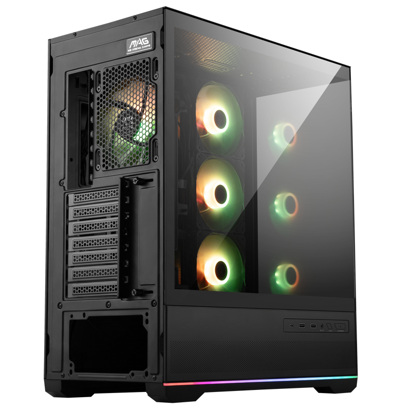 Корпус для ПК MSI MAG PANO 110R PZ, Midi Tower, чёрный, под ATX, mATX, Mini-ITX, подсветка ARGB, фото 32