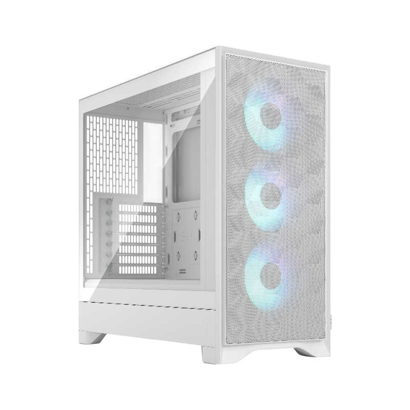 Корпус для ПК Fractal Design Pop 2 Air TG RGB, Midi Tower, белый, под ATX, mATX, mITX, подсветка ARGB