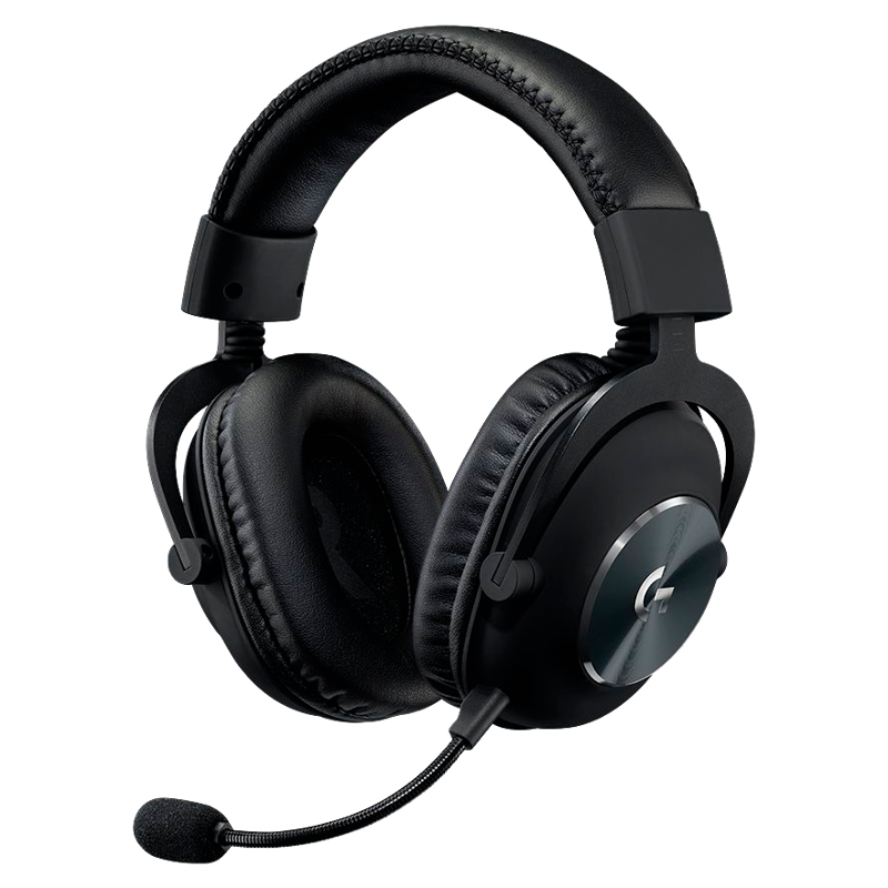 Гарнитура Logitech PRO X LIGHTSPEED, радиоканал, полноразмерные, чёрный, микрофон на держателе, 981-000907