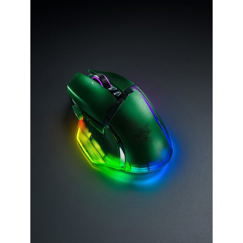 Мышь Razer Basilisk V3 Pro 35K - Phantom Green, USB-C, Bluetooth, радиоканал, 35000 dpi, зелёный, фото 11