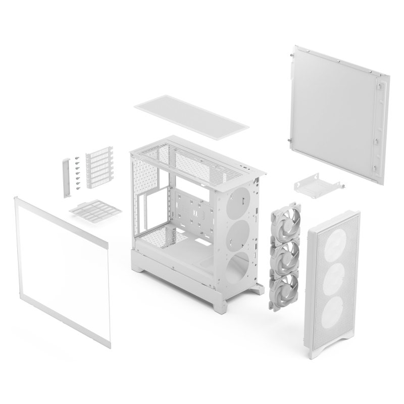 Корпус для ПК Fractal Design Pop 2 Air TG RGB, Midi Tower, белый, под ATX, mATX, mITX, подсветка ARGB, фото 14
