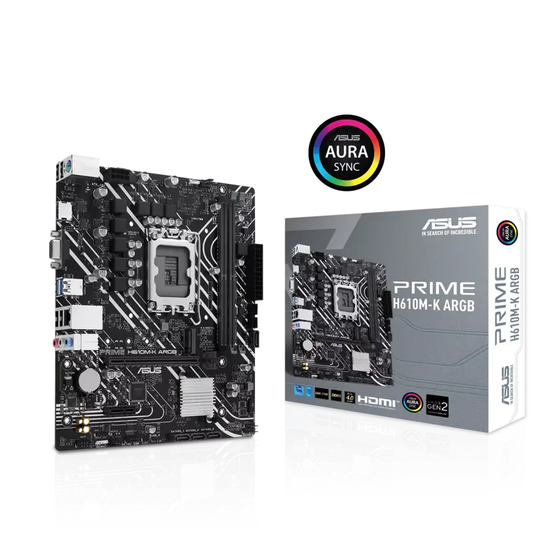 Материнская плата ASUS PRIME H610M-K ARGB, LGA1700, Intel H610, Micro-ATX, DDR5, фото 7