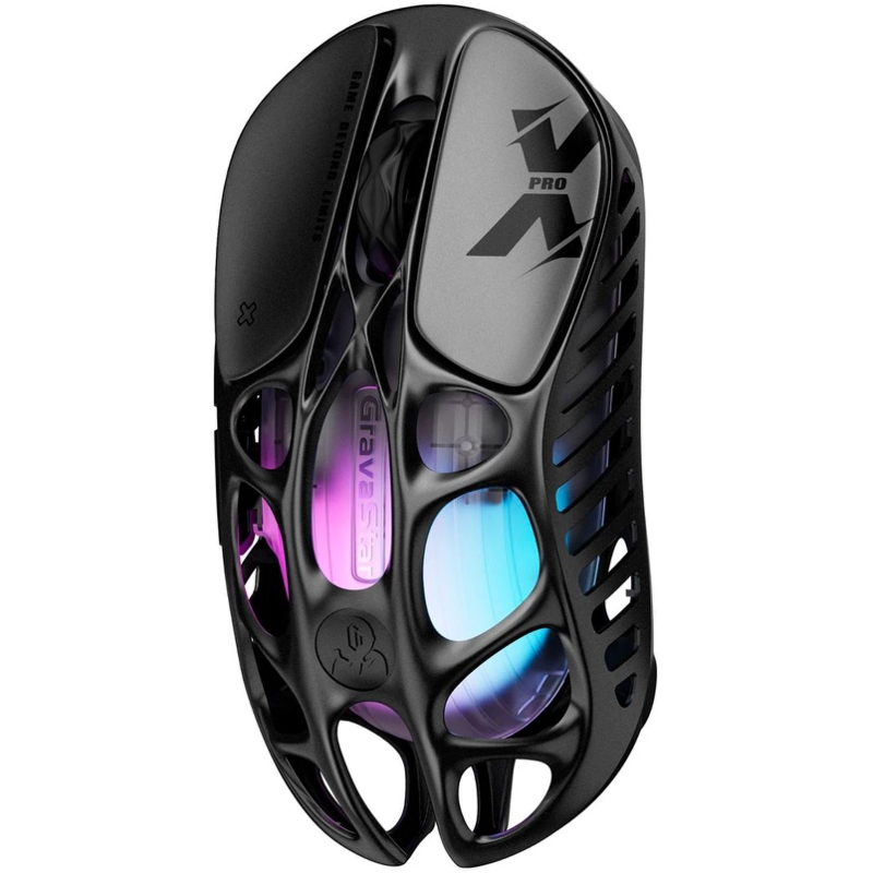 Мышь Gravastar Mercury X Pro Galaxy, USB-C, Bluetooth, радиоканал, 32000 dpi, чёрный, подсветка, фото 2