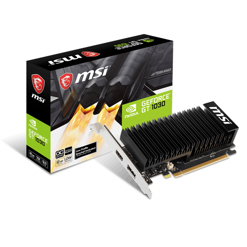 Видеокарта MSI GeForce GT 1030 2GHD4 LP OC, NVIDIA GeForce GT 1030, 2 ГБ видеопамяти, DDR4, фото 5