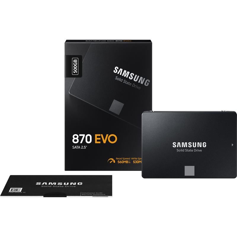Твердотельный накопитель Samsung SSD 870 EVO, 500 ГБ, MLC, чтение 560 МБ/с, 300 ТБ, фото 6