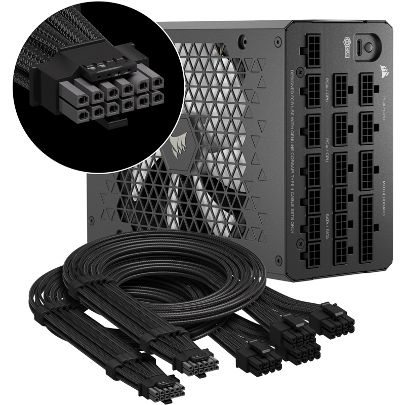 Блок питания Corsair HX1500i, 1500 Вт, 80 PLUS Platinum, ATX, активный PFC, вентилятор 140x140 мм, фото 6