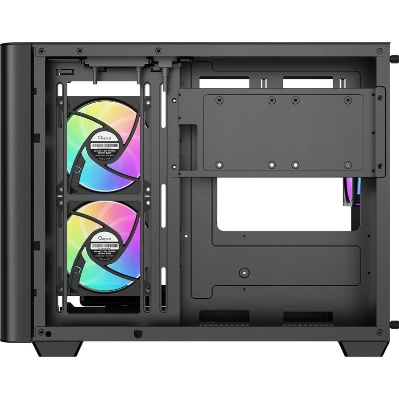 Корпус для ПК Ocypus Iota C50 Curve BK ARGB, Mini Tower, чёрный, под mATX, mITX, подсветка ARGB, фото 6