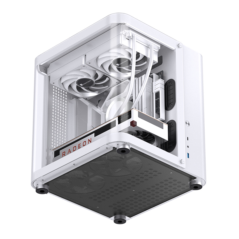 Корпус для ПК Jonsbo TK-1, Midi Tower, белый, под mATX, Mini-ITX, материал закалённое стекло, металл, фото 13