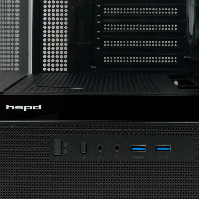 Корпус для ПК Hspd F710, Midi Tower, чёрный, под ATX, E-ATX, mATX, Mini-ITX, подсветка ARGB, фото 8
