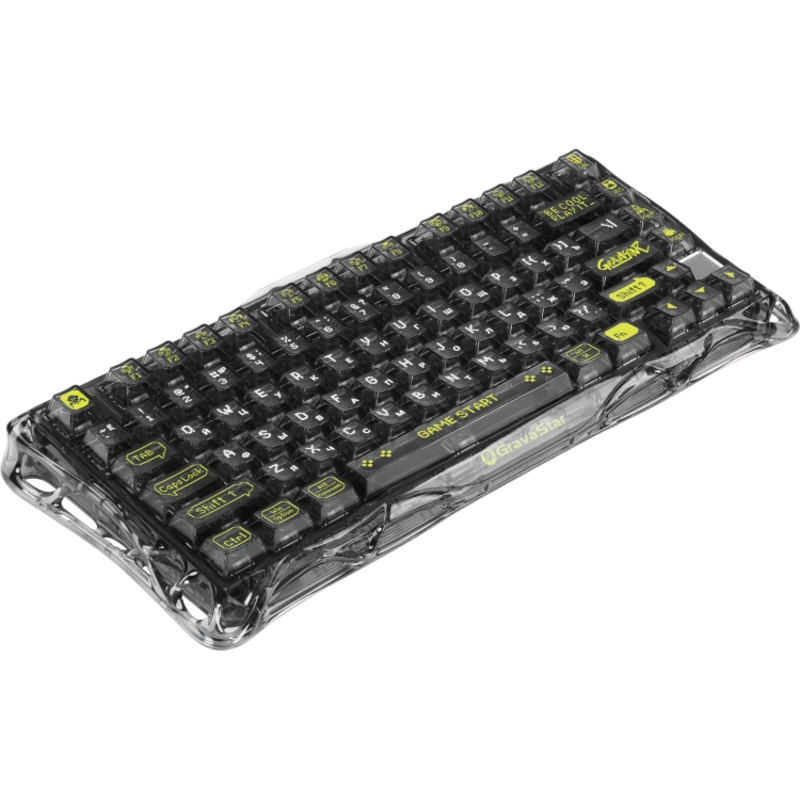 Клавиатура Gravastar Mercury K1 Lite XTAL BLK RU, USB-A, Bluetooth, радиоканал, механические, чёрный, фото 2