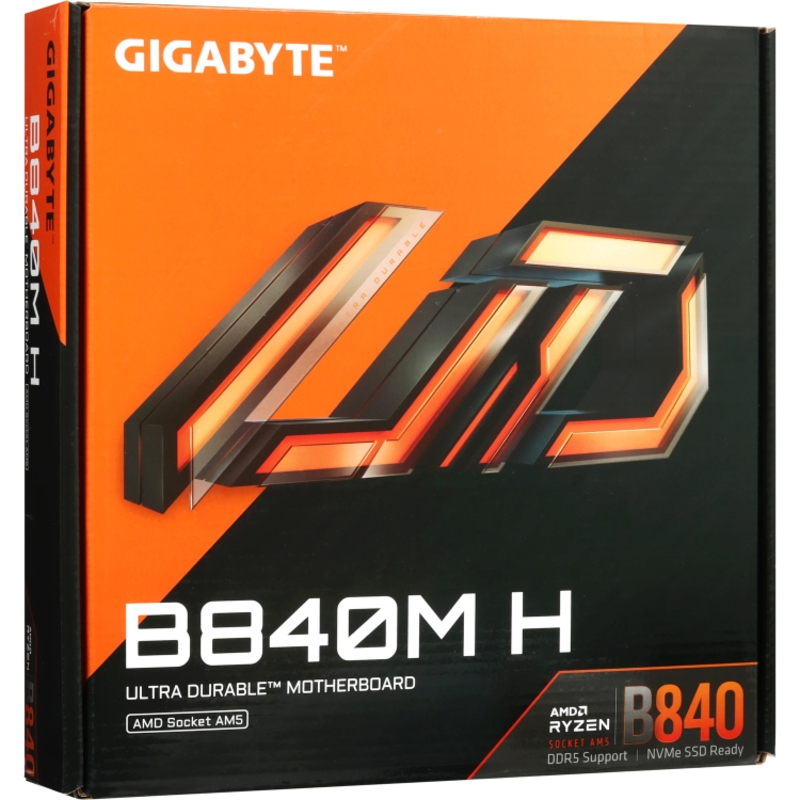 Материнская плата Gigabyte B840M H, AM5, AMD B840, Micro-ATX, DDR5, фото 8
