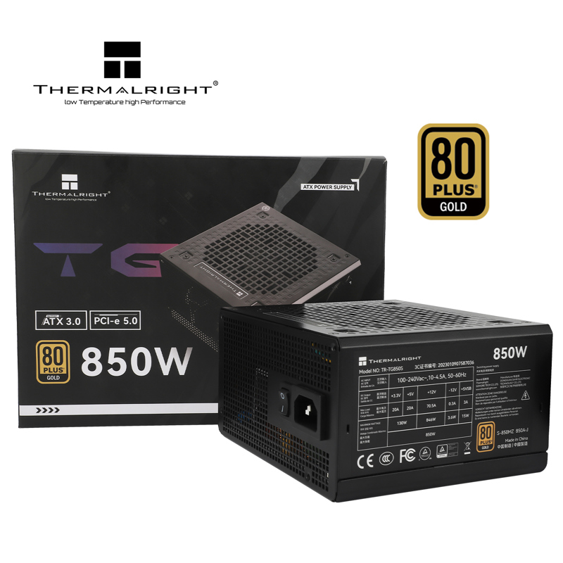 Блок питания Thermalright TR-TG850S, 850 Вт, 80 PLUS Gold, ATX, активный PFC, вентилятор 120x120 мм, фото 5