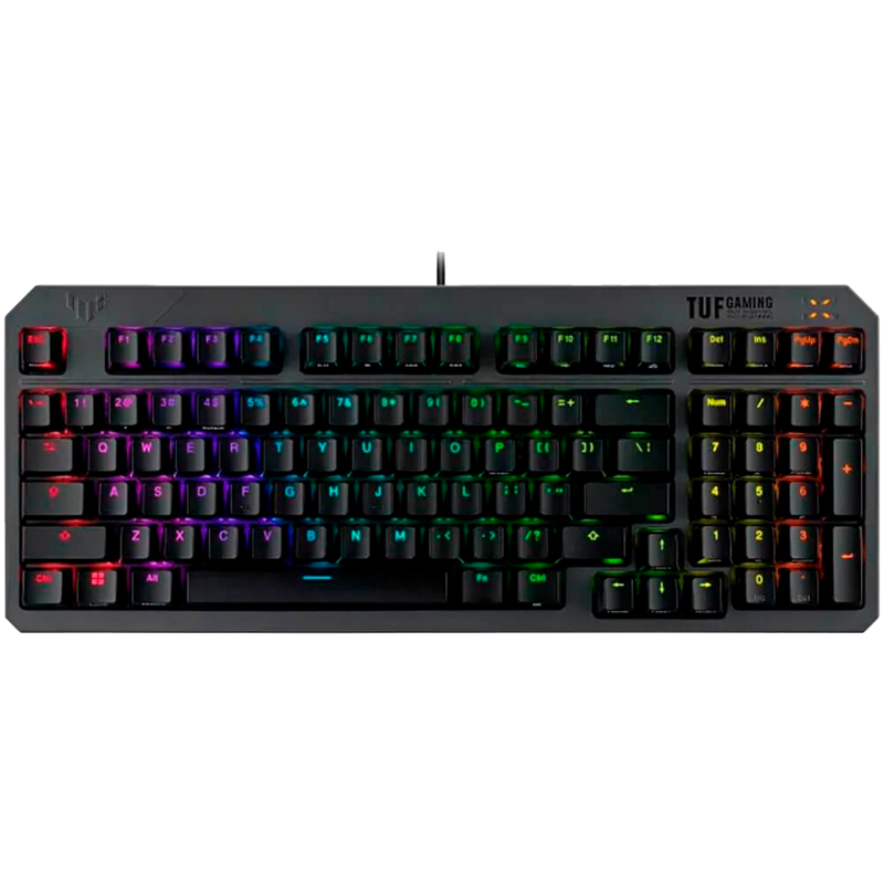 Клавиатура ASUS RA07 TUF K3 GEN II, проводное подключение, USB-A, чёрный, подсветка