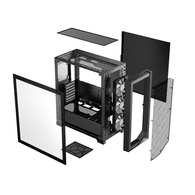 Корпус для ПК PcCooler C3D510 BK, Full Tower, чёрный, под ATX, E-ATX, mATX, Mini-ITX, фото 16