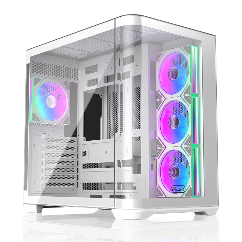 Корпус для ПК Raijintek ATREUS BT4, Midi Tower, белый, под ATX, E-ATX, Micro-ATX, Mini-ITX, подсветка ARGB