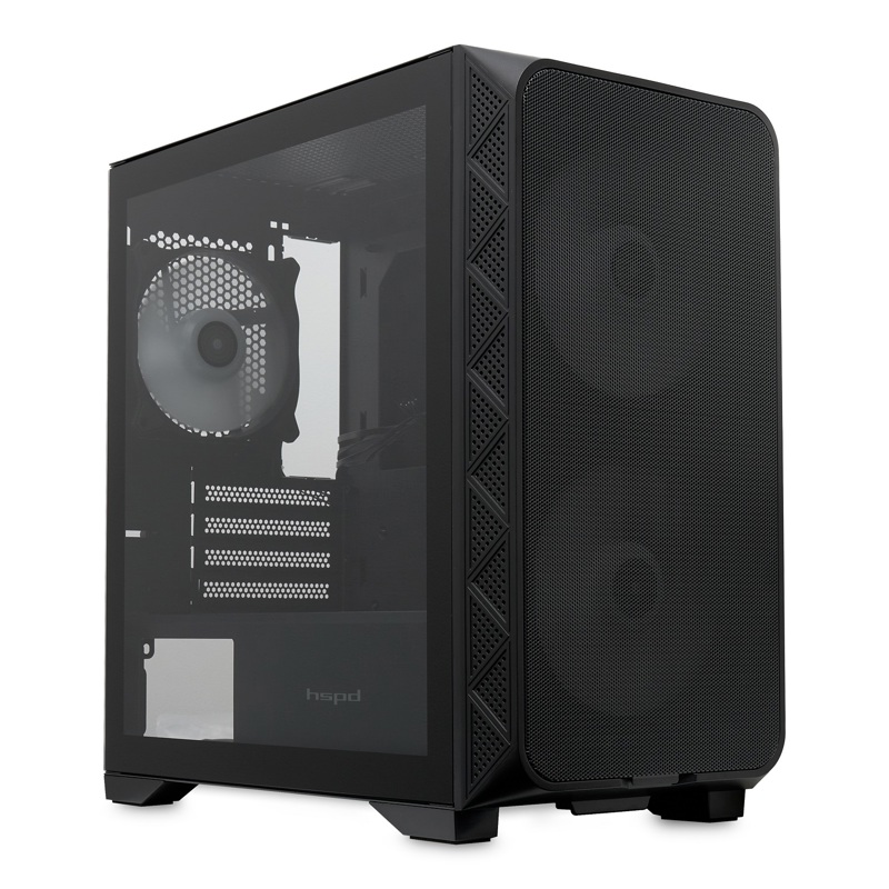 Корпус для ПК Hspd M321, Mini Tower, чёрный, под mATX, Mini-ITX, материал закалённое стекло, сталь, фото 7