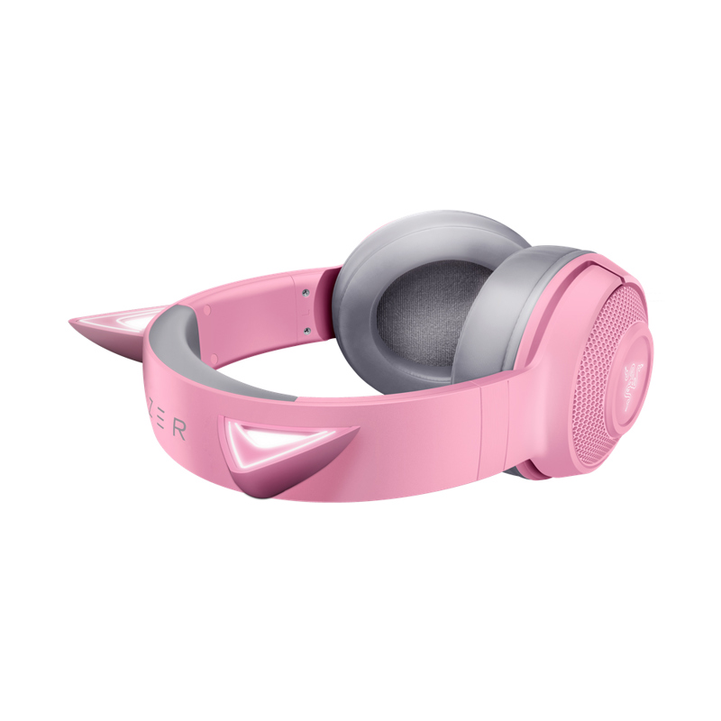 Гарнитура Razer Kraken Kitty BT V2 - Quartz, Bluetooth 5.2, накладные, розовый, микрофон встроенный, фото 5