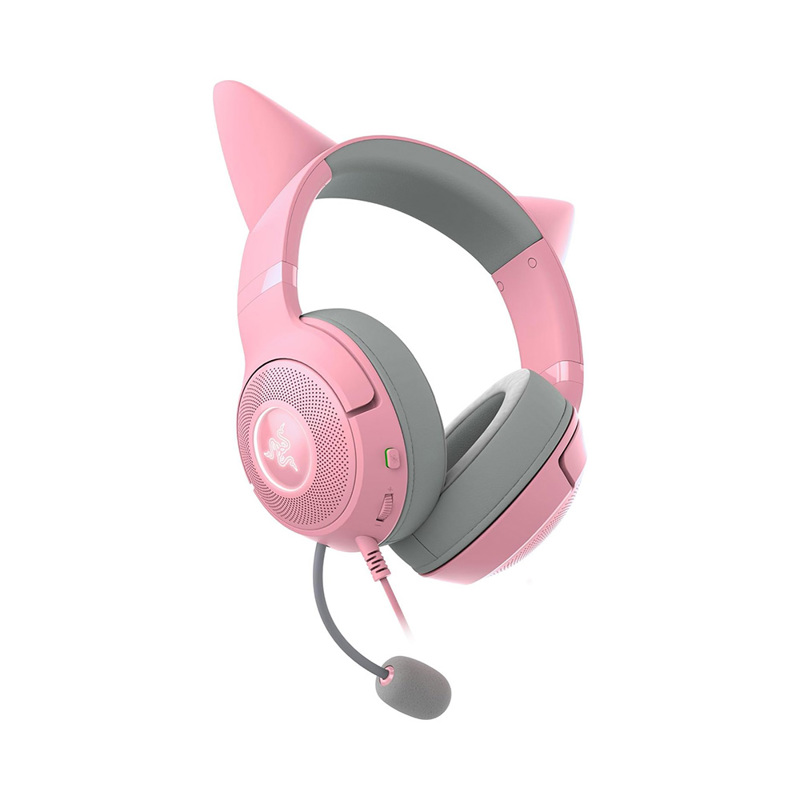 Гарнитура Razer Kraken Kitty V2 - Quartz, проводное подключение, USB Type-A, накладные, розовый, фото 5