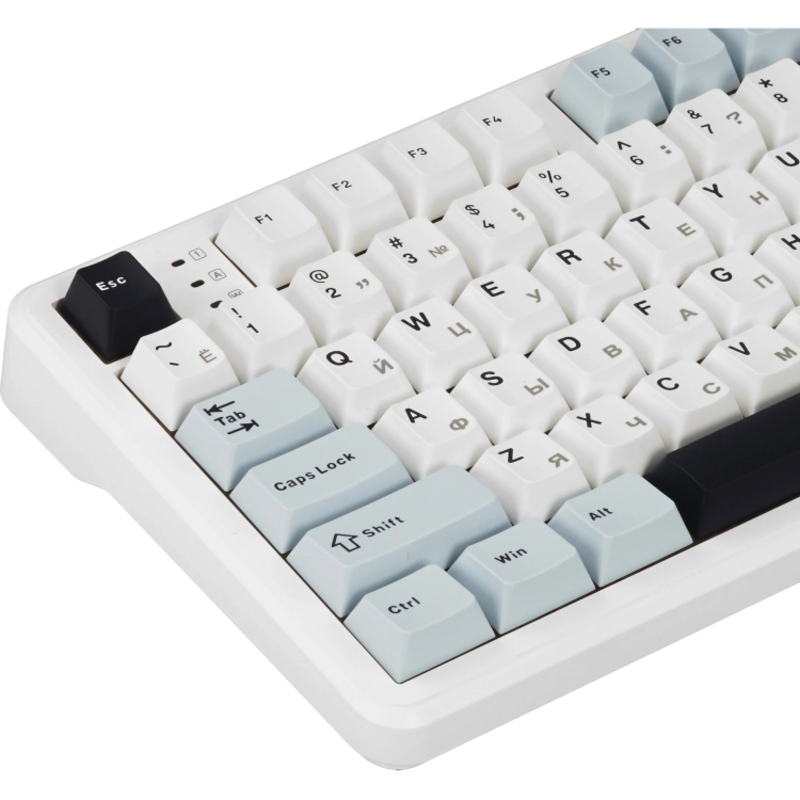 Клавиатура AULA F108 Pro Reaper, USB-A, Bluetooth, радиоканал, механические, белый, подсветка, фото 3