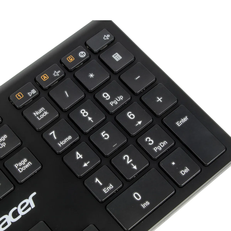 Клавиатура Acer OKR020 2.4G slim Multimedia, радиоканал, ножничные, чёрный, фото 15