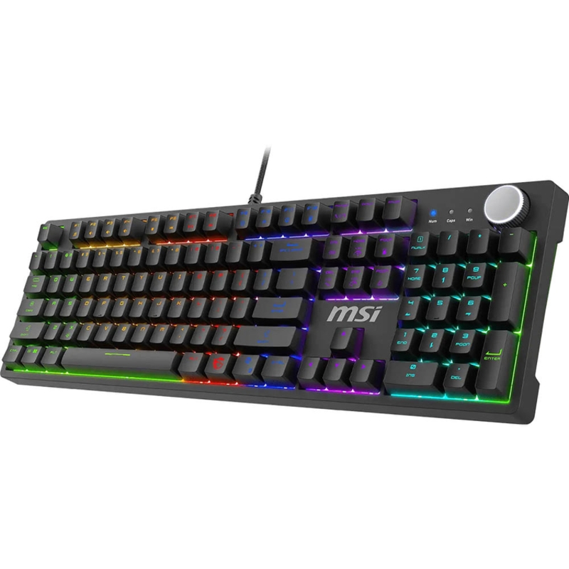 Клавиатура MSI FORGE GK320 RED RU, проводное подключение, USB-A, механические, чёрный, подсветка, фото 9