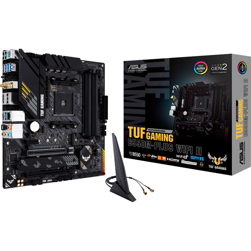 Материнская плата ASUS TUF B550M-PLUS WIFI II, AM4, AMD B550, mATX, DDR4