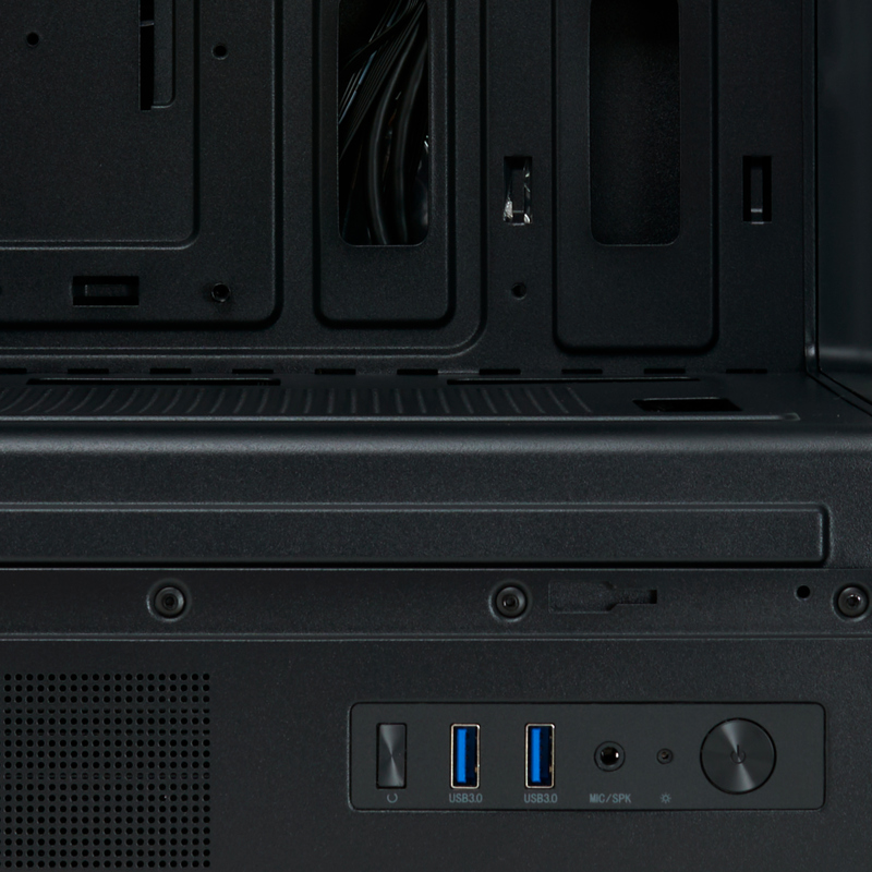 Корпус для ПК Hspd M510, Midi Tower, чёрный, под ATX, mATX, mITX, материал закалённое стекло, сталь, фото 8