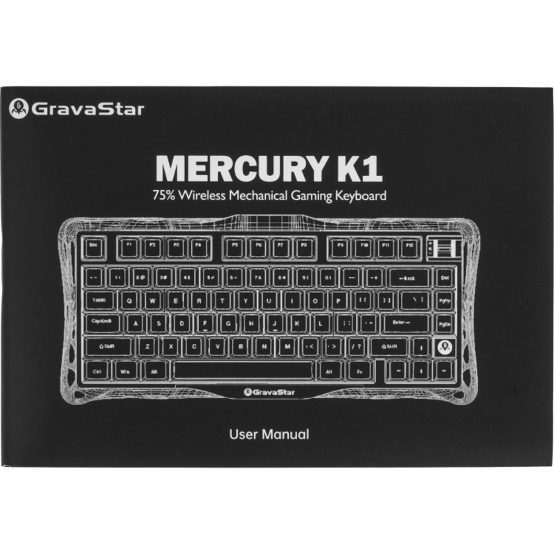 Клавиатура Gravastar Mercury K1 Gradient, беспроводное подключение, белый, фото 7
