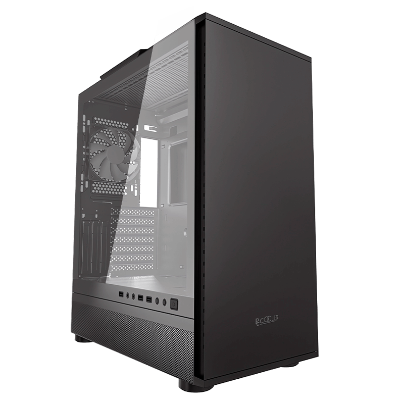 Корпус для ПК PcCooler IE200 BK, Midi Tower, чёрный, под ATX, E-ATX, mATX, Mini-ITX, подсветка ARGB