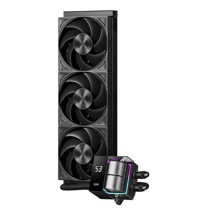 Система жидкостного охлаждения PcCooler DS360 Pro Digital BK, вентилятор 120 мм, шум 34.3 дБА, AM5