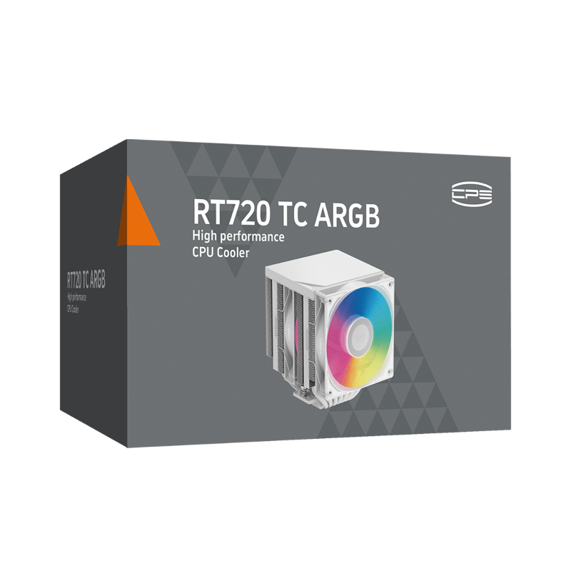 Кулер для процессора PcCooler RT720 TC ARGB WH, AM5, вентилятор 120 мм, шум 34.9 дБА, подсветка ARGB, фото 7