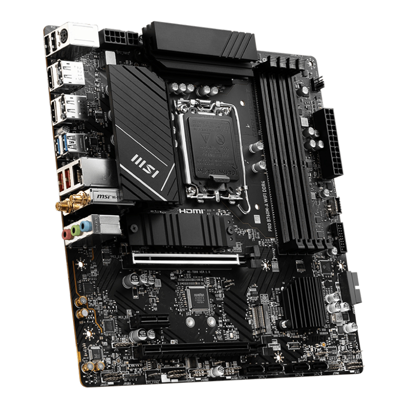 Материнская плата MSI INTEL B760 s1700, LGA1700, mATX, DDR4, DIMM, 128 ГБ ОЗУ, фото 3