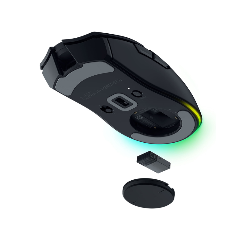 Мышь Razer Cobra HyperSpeed, USB-C, Bluetooth, радиоканал, 26000 dpi, чёрный, подсветка, фото 9