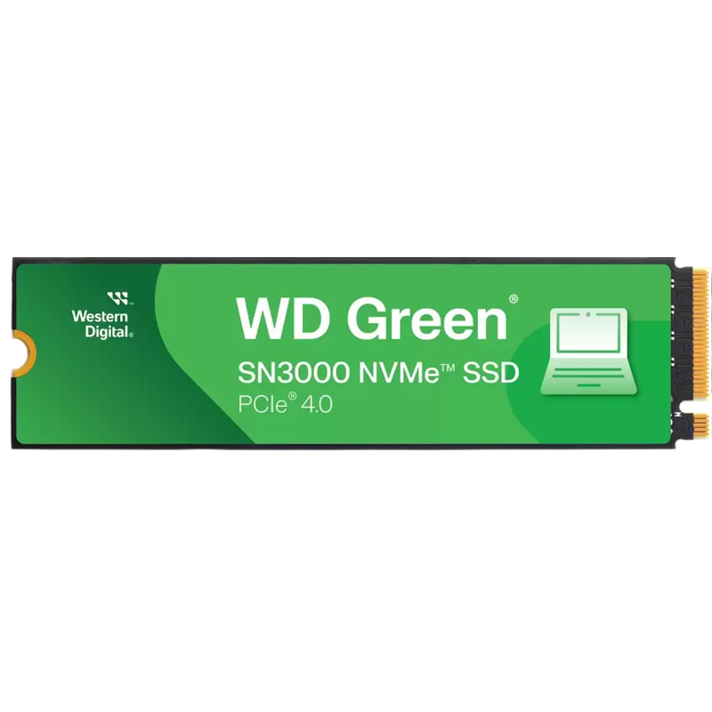 Твердотельный накопитель WD SSD Green SN3000, 1 ТБ, QLC, чтение 5000 МБ/с, 150 ТБ