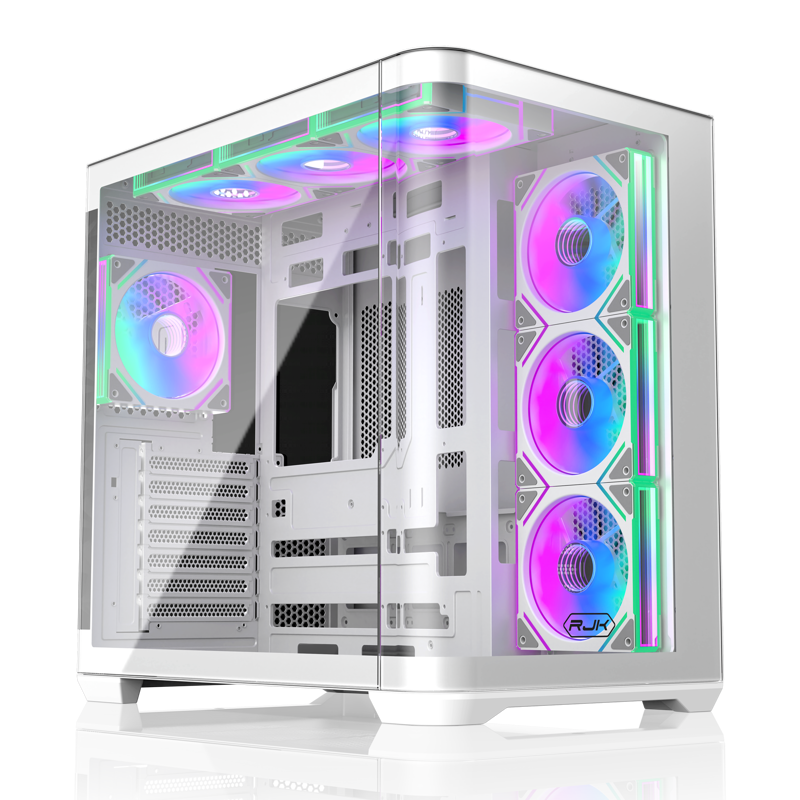 Корпус для ПК Raijintek ATREUS BT7, Midi Tower, белый, под ATX, E-ATX, Micro-ATX, Mini-ITX, подсветка ARGB